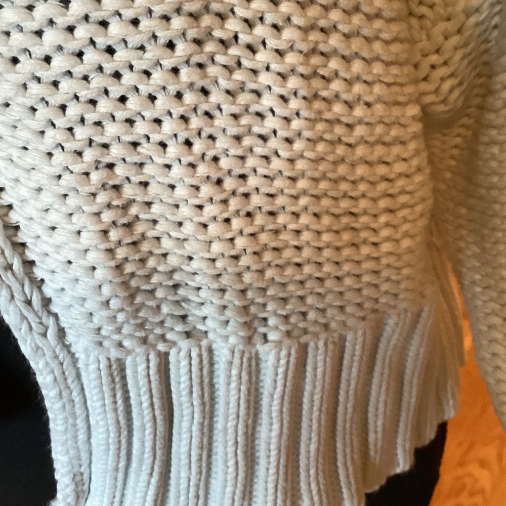 Aerie Cream Open-Front Chunky Knit Sweater Size Small - Picture 2 of 7